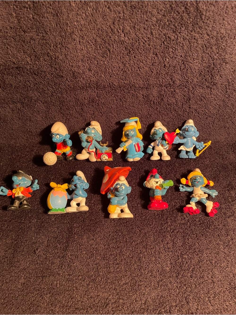 Vintage 1980’s Blue Smurf Figurines Lot of 10 - Picture 2 of 10